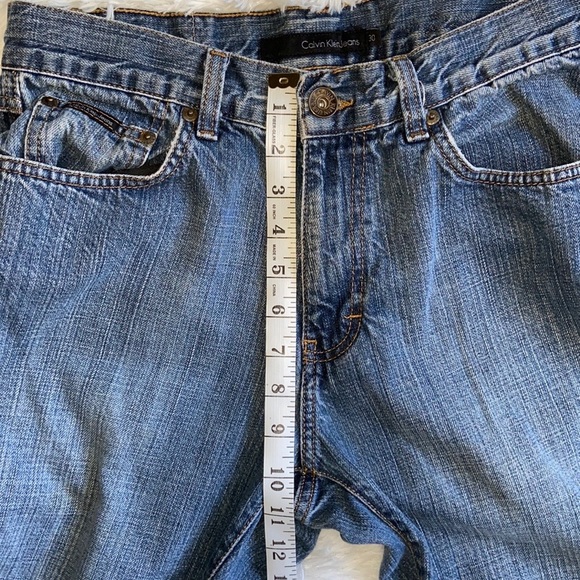 Calvin Klein Jeans Low-Rise Straight Leg Blue Jeans Size 30 - Picture 9 of 14